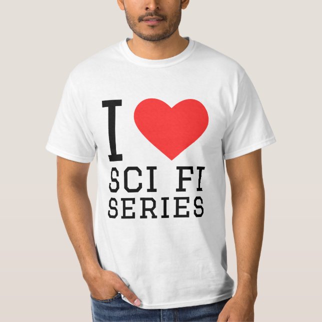 I Liebe sci fi Serie T-Shirt (Vorderseite)