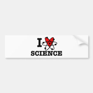 I Liebe Science Autoaufkleber