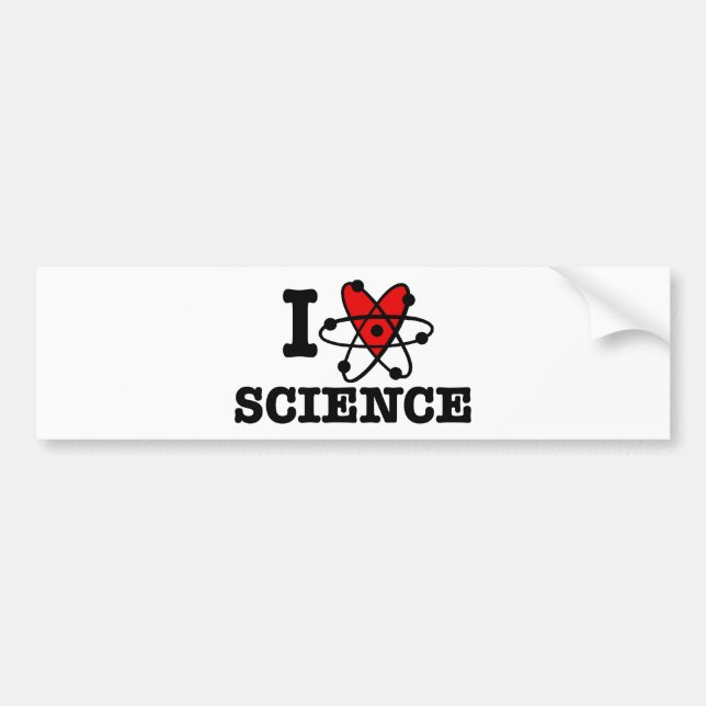 I Liebe Science Autoaufkleber (Vorne)