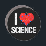 I Liebe Science Car Magnet<br><div class="desc">Ein cooler Magnet für Lehrer aus der Wissenschaft,  der ein phantastisches I Liebe Science-Muster mit einem roten Herz und einem Atom-Modell aufweist.</div>