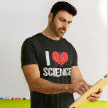 I Liebe Science Cool Scientist T-Shirt<br><div class="desc">Ich Liebe Science T - Shirt für einen Wissenschaftslehrer. Ein Herz mit einem Atom-Modell umhüllt es ist ein großartiges Geschenk für einen Wissenschaftler. Die Wissenschaft ist so cool.</div>