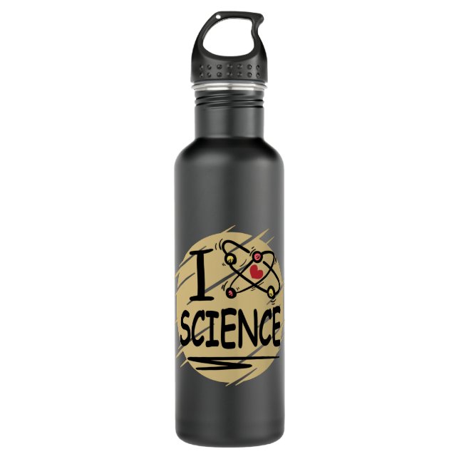 I Liebe Science Edelstahlflasche (Vorderseite)