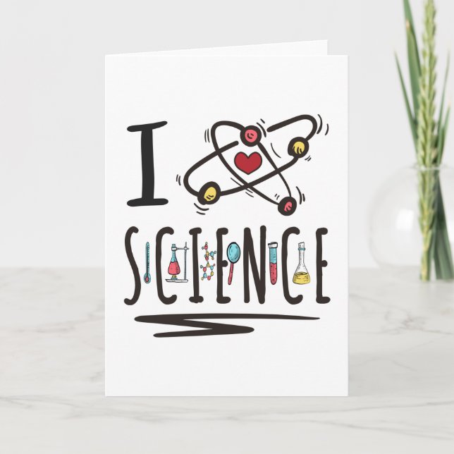 I Liebe Science Karte (Vorderseite)