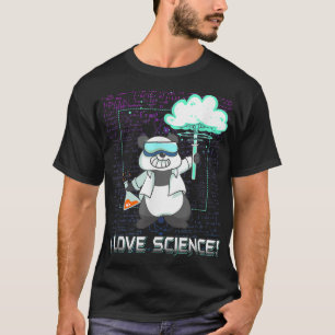 I Liebe Science Nerd Geek Chemistry Scientist Pand T-Shirt