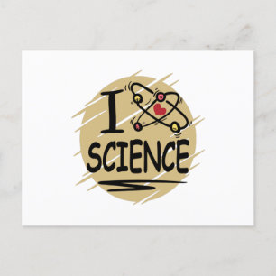 I Liebe Science Postkarte