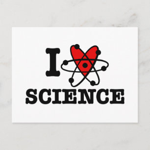 I Liebe Science Postkarte
