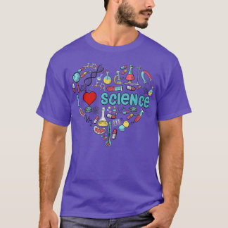 I Liebe Science Science Heart Proud Science T-Shirt