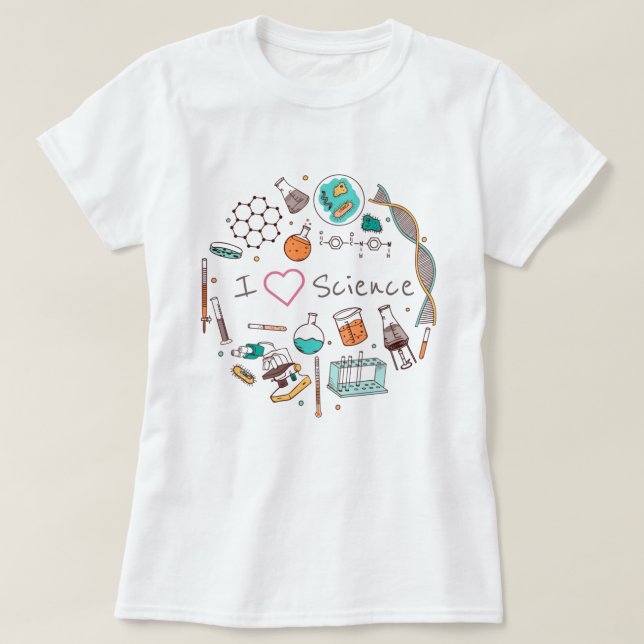 I Liebe Science T-Shirt (Design vorne)