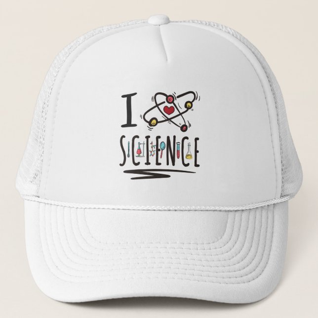 I Liebe Science Truckerkappe (Vorderseite)