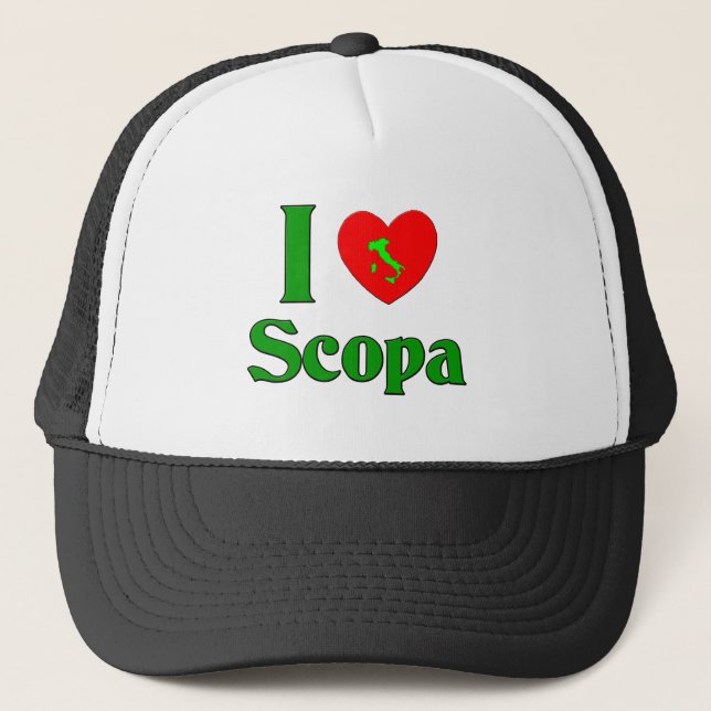 I Liebe Scopa Truckerkappe (Vorderseite)