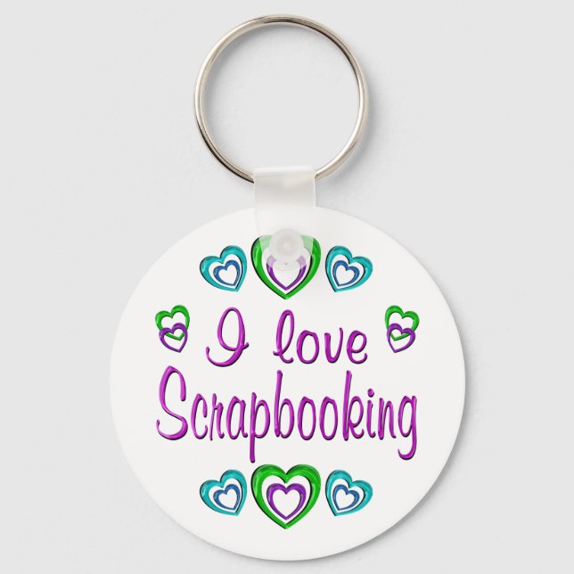 I Liebe Scrapbooking Schlüsselanhänger (Vorderseite)