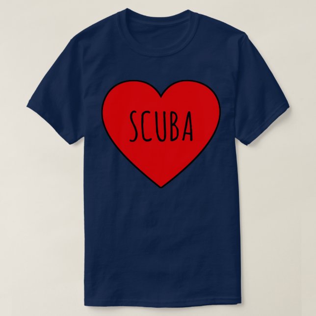 I Liebe Scuba Heart T-Shirt (Design vorne)