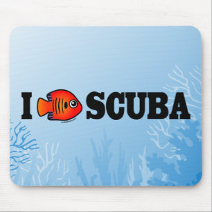 I Liebe Scuba Mousepad