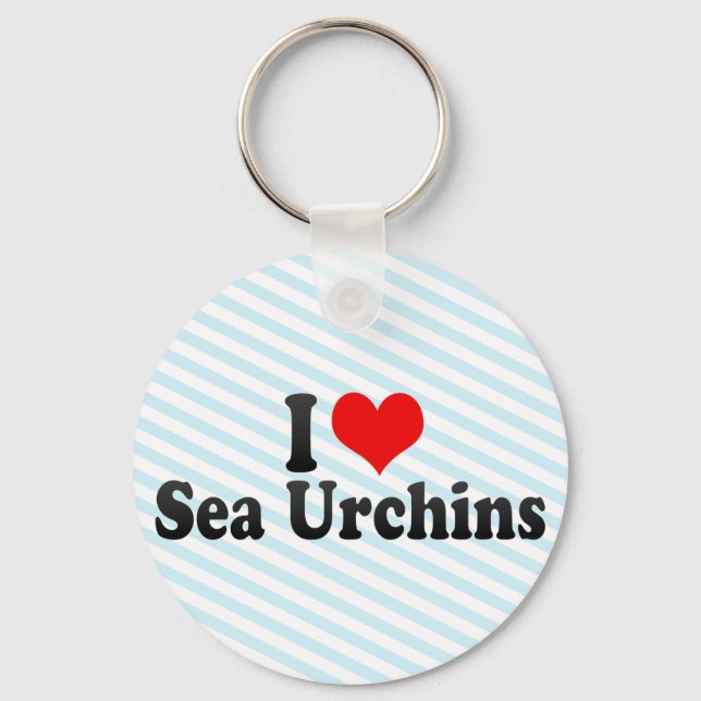 I Liebe Sea Urchins Schlüsselanhänger (Vorderseite)