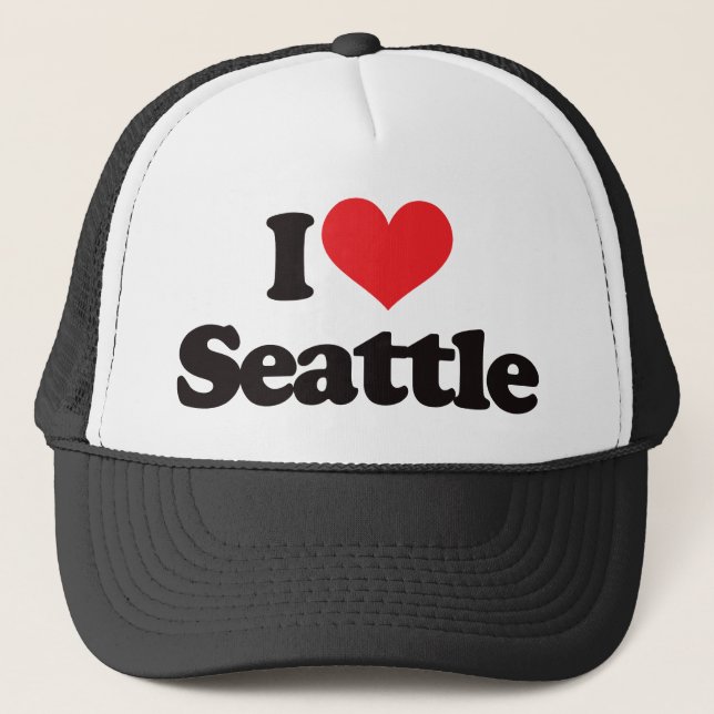 I Liebe Seattle Truckerkappe (Vorderseite)
