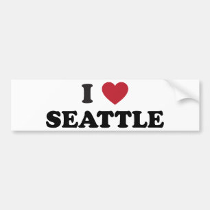 I Liebe Seattle Washington Autoaufkleber