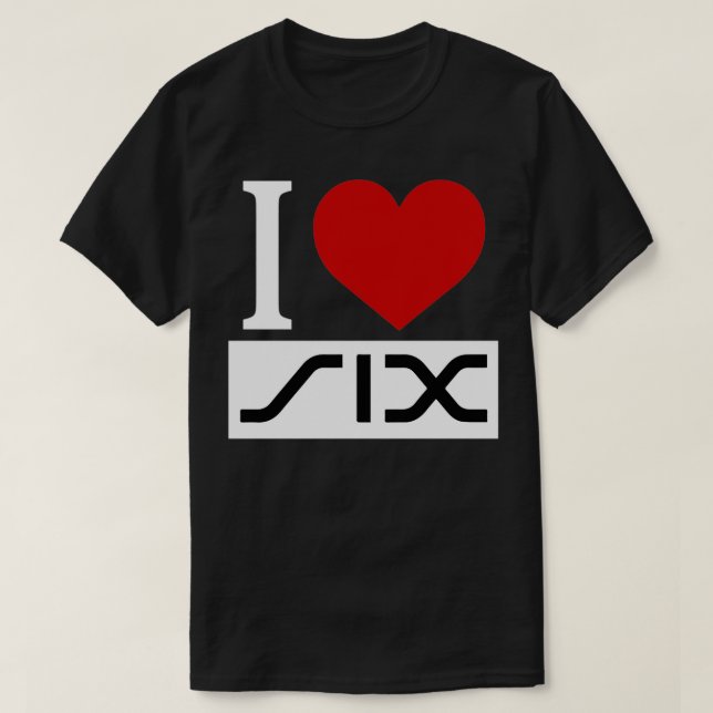 I Liebe sechs T-Shirt (Design vorne)