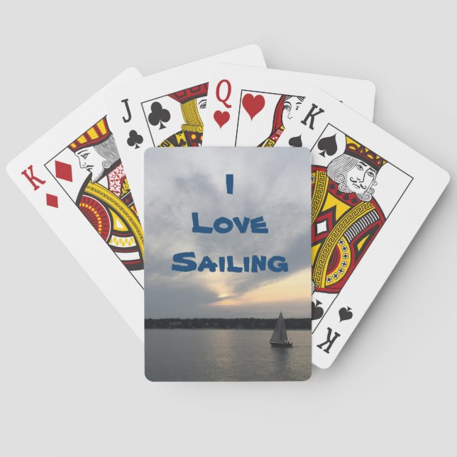 I Liebe Segeln Karten spielen Spielkarten (Rückseite)