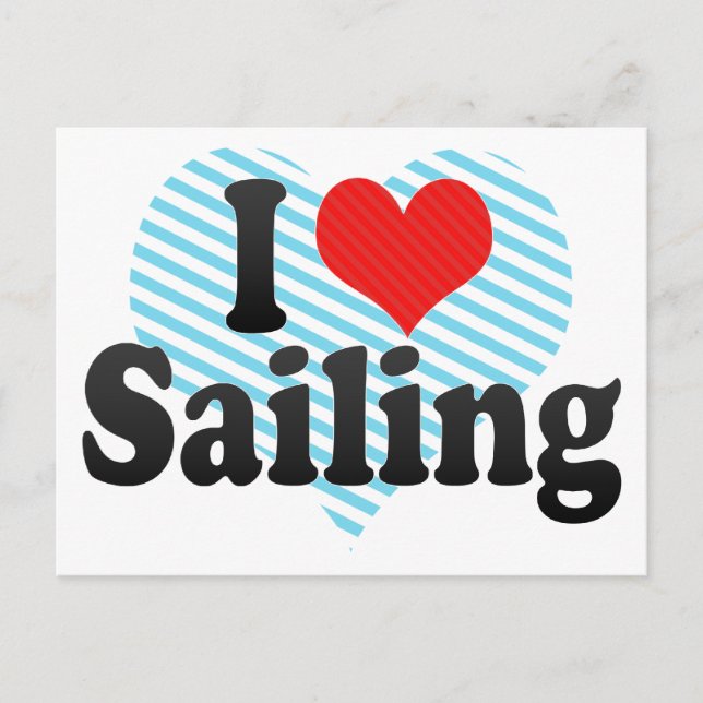 I Liebe Segeln Postkarte (Vorderseite)