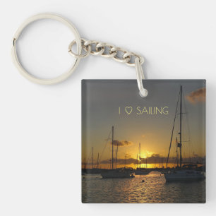 I Liebe Segeln Schlüsselanhänger