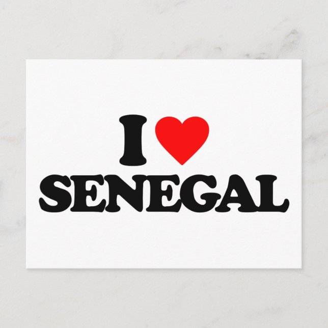 I LIEBE SENEGAL POSTKARTE (Vorderseite)