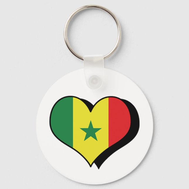 I Liebe Senegal Schlüsselanhänger (Vorderseite)