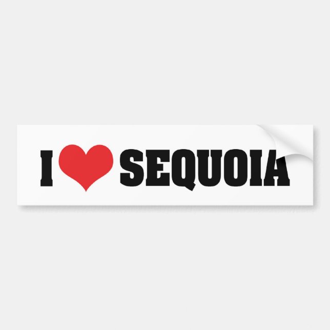 I Liebe Sequoia Autoaufkleber (Vorne)