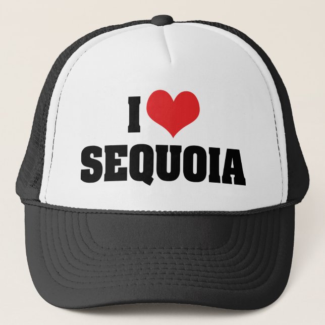 I Liebe Sequoia Truckerkappe (Vorderseite)