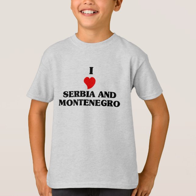 I Liebe Serbien und Montenegro T-Shirt (Vorderseite)
