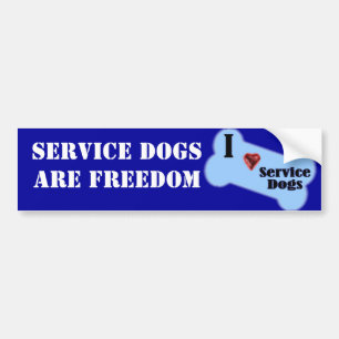 I Liebe-Service-Hunde Autoaufkleber