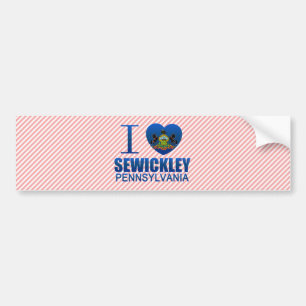 I Liebe Sewickley, PA Autoaufkleber