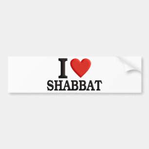 I Liebe Shabbat Autoaufkleber