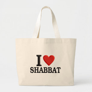 I Liebe Shabbat Jumbo Stoffbeutel