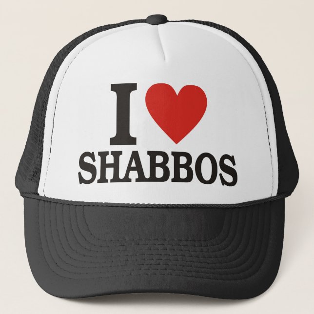 I Liebe Shabbos Truckerkappe (Vorderseite)