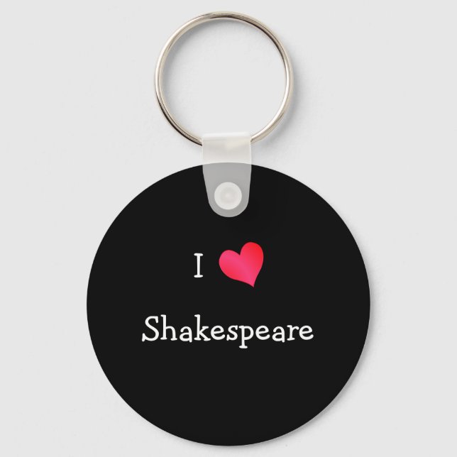 I Liebe Shakespeare Schlüsselanhänger (Vorderseite)