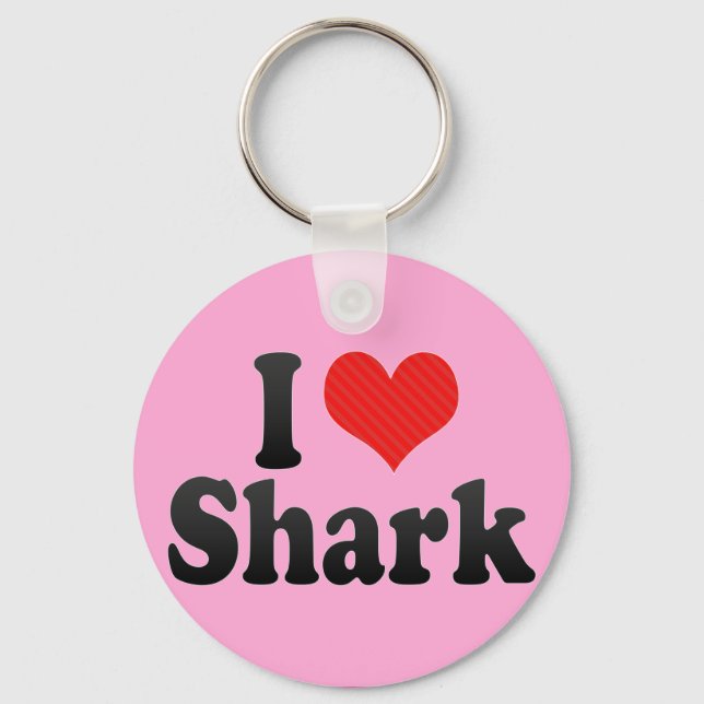 I Liebe Shark Schlüsselanhänger (Vorderseite)