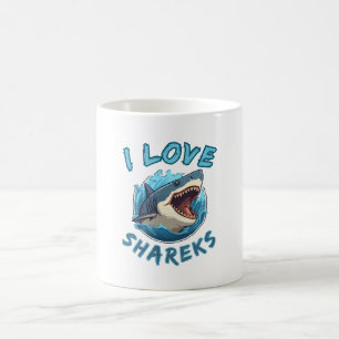 I Liebe Sharks Fisher Kaffeetasse