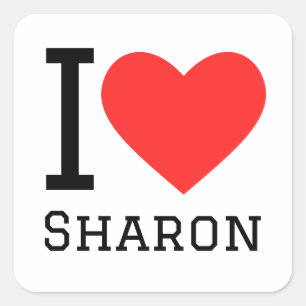 I Liebe Sharon Quadratischer Aufkleber
