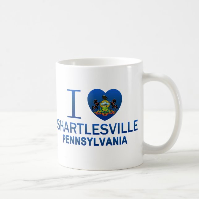I Liebe Shartlesville, PA Kaffeetasse (Rechts)