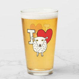 I Liebe Sheep Glas