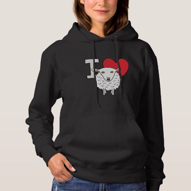 I Liebe Sheep Hoodie (Vorderseite)