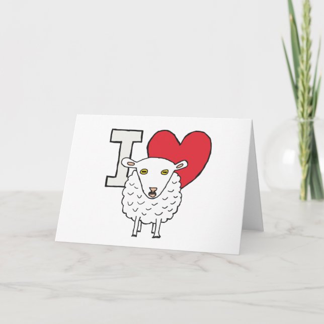 I Liebe Sheep Karte (Vorderseite)