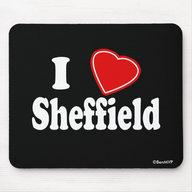 I Liebe Sheffield Mousepad (Vorne)