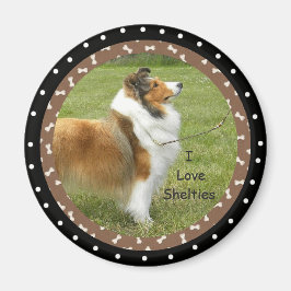 I Liebe Sheltie Hunde Magnet