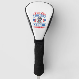 I Liebe Shih Tzus und USA Golf Headcover