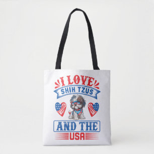 I Liebe Shih Tzus und USA Tasche