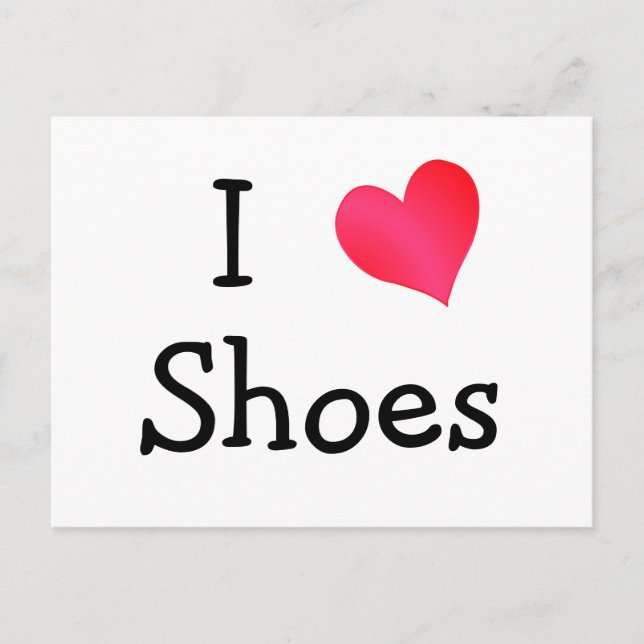 I Liebe Shoes Postkarte (Vorderseite)