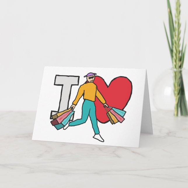I Liebe Shopping Karte (Vorderseite)