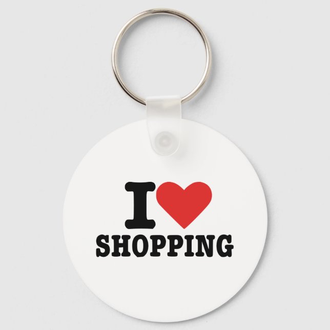 I Liebe Shopping Schlüsselanhänger (Vorderseite)