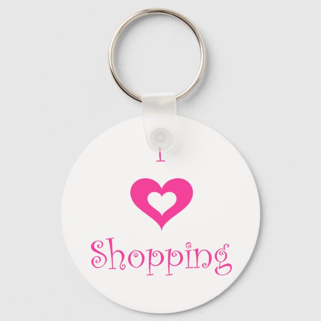 I Liebe Shopping Schlüsselanhänger (Vorderseite)